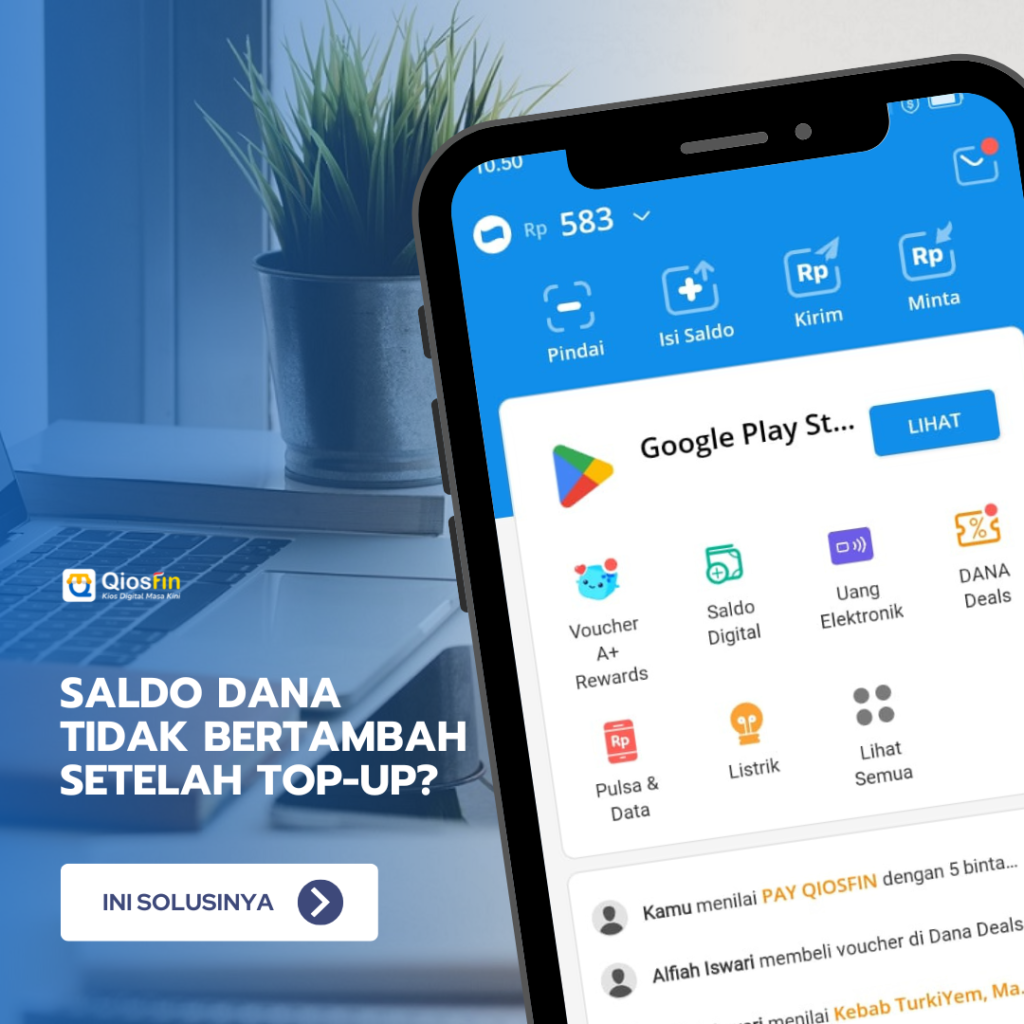 Top up saldo Dana tidak bertambah