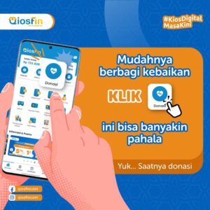 Cara mudah berbagi kebaikan hanya dengan melakukan transaksi menggunakan Fitur Donasi Qiosfin