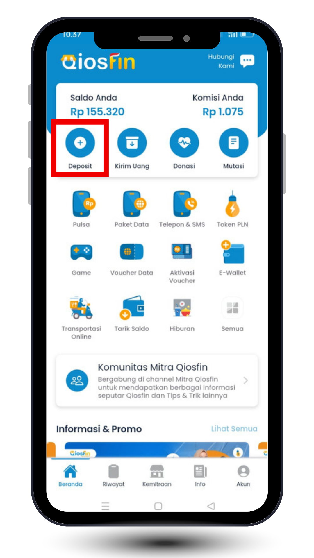 1 Qiosfin: Panduan Praktis Cara Deposit di Aplikasi!